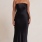 Charlie Strapless Satin Dress
