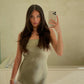 Charlie Strapless Satin Dress