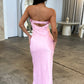 Charlie Strapless Satin Dress