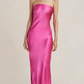 Charlie Strapless Satin Dress